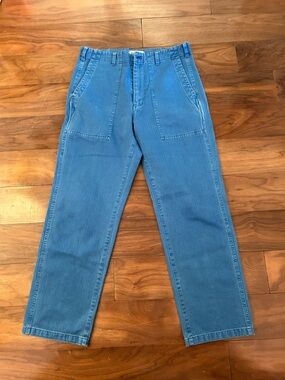 French Men's Blue Workwear Cotton Pants